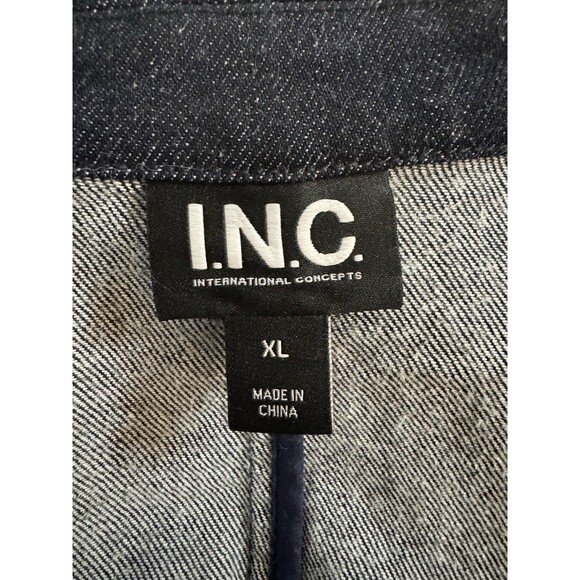 INC International Concepts Dark Denim Single Breasted Blazer Women Size XL - Picture 4 of 6